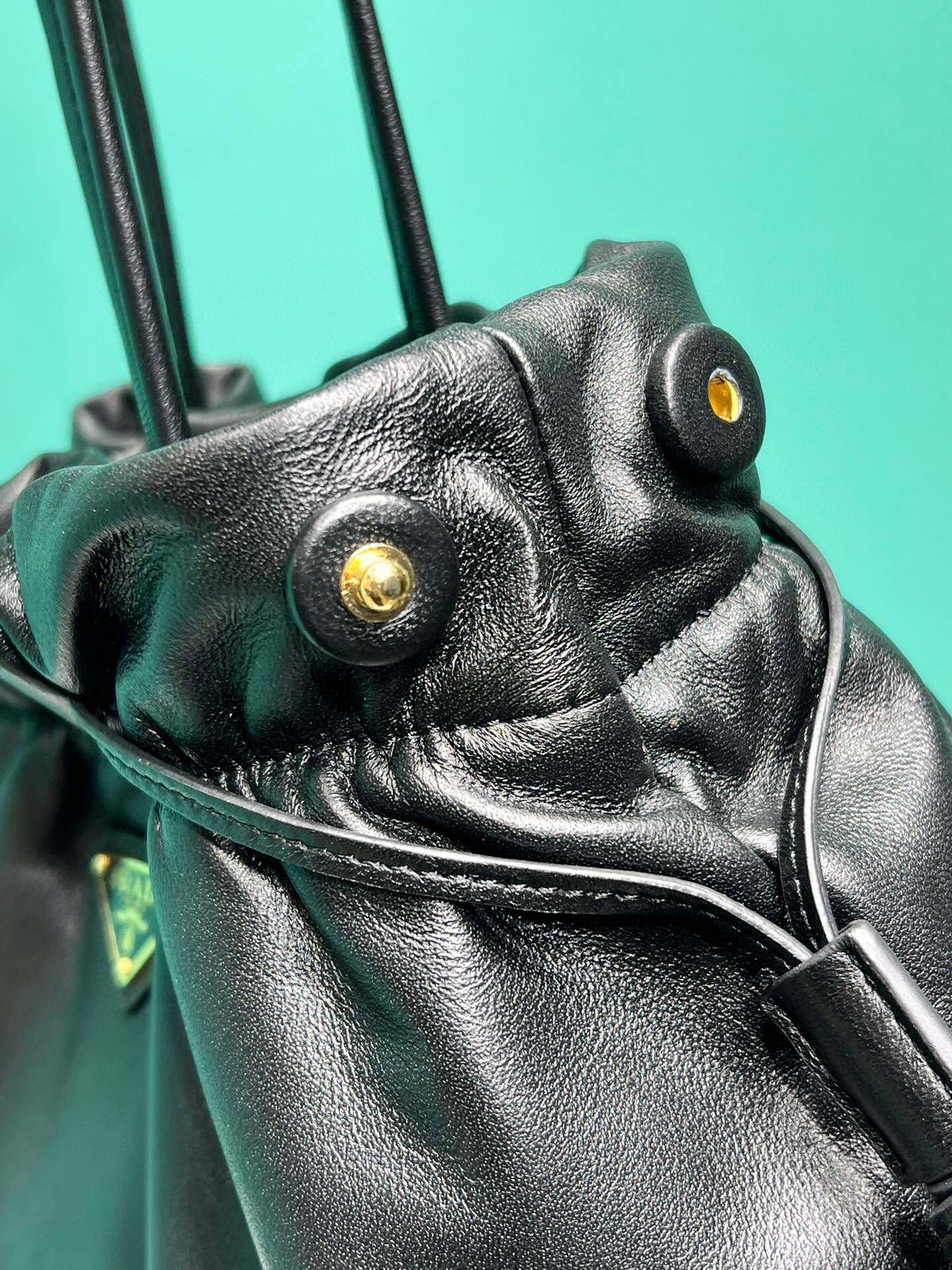 Prada Nappa Leather Shoulder Bag Tote Handbag Black 1BG541